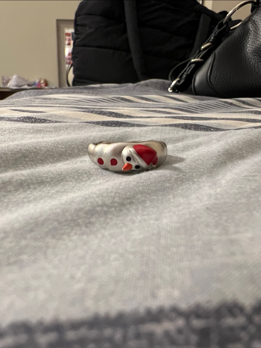 Sterling silver snowman ring